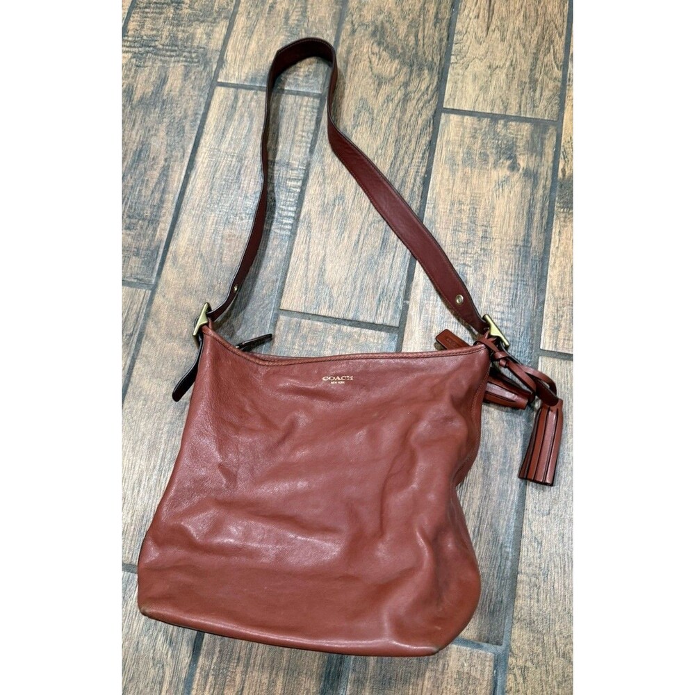 COACH Legacy Tassel Duffle 19889 leather Brown Shoulder/crossbody bag